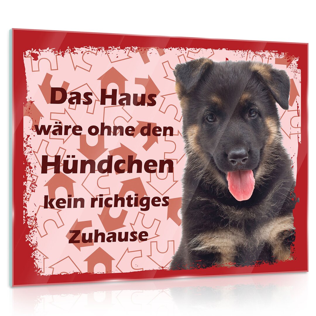 Glasbild Hund