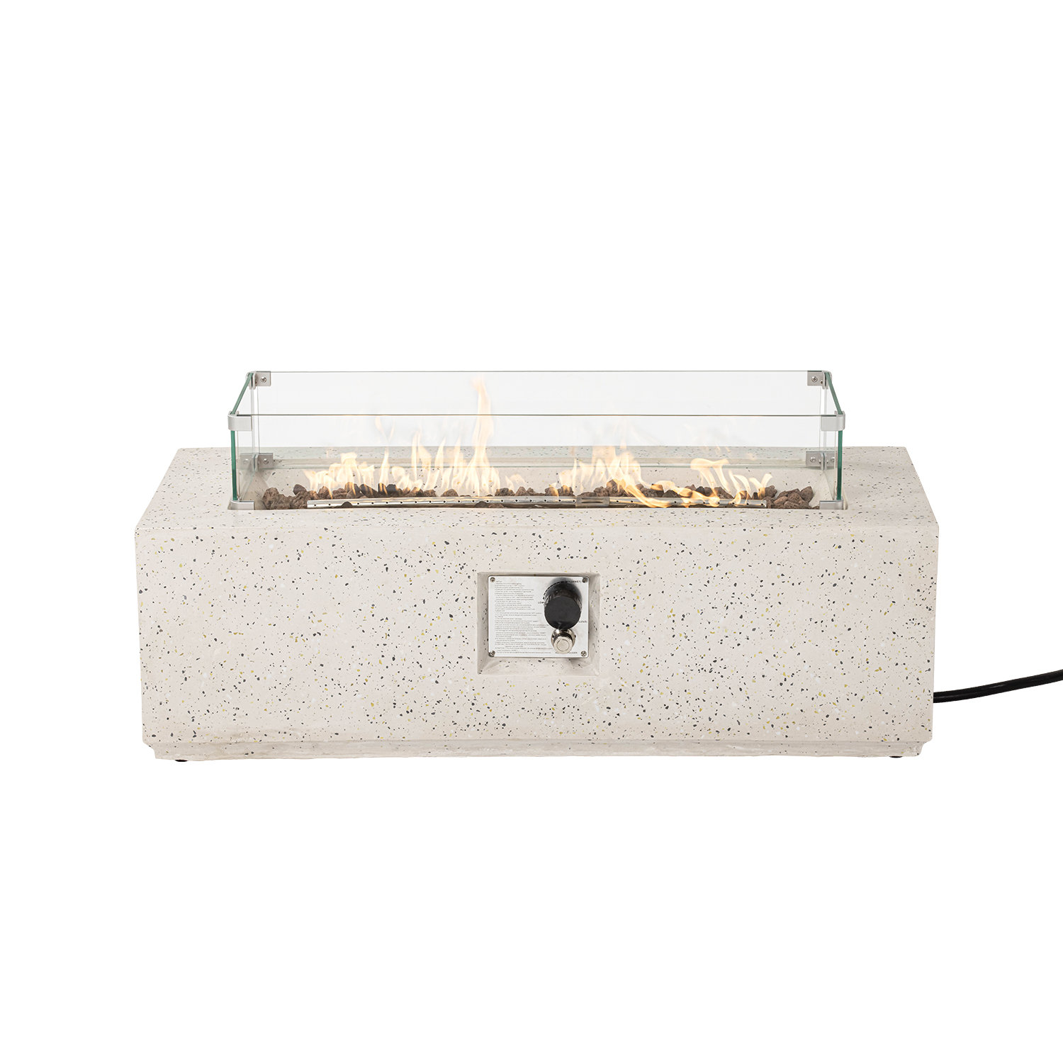 Wrought Studio Annais 13'' H x 42'' W Magnesium Oxide Propane Outdoor Fire Pit | Wayfair