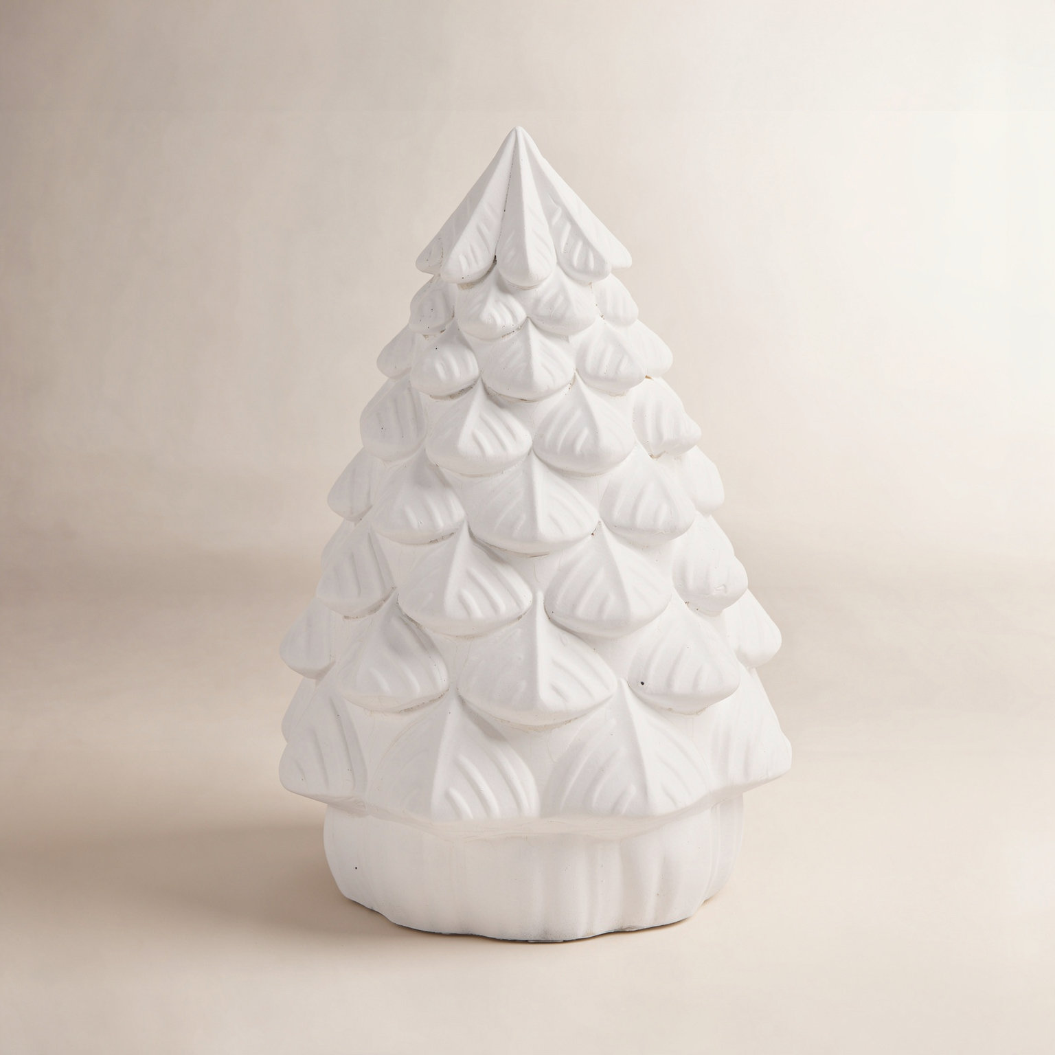 Ceramic Tabletop Christmas Tree, 12" H x 8.5" W x 6.5" D