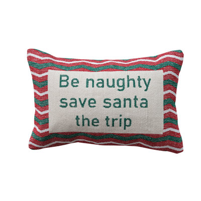 Coussin en coton Zig Zag