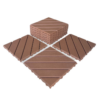 Carreaux de terrasse emboîtables en plastique 12 po x 12 po