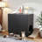32'' Black Modern Cat Litter Box Enclosure