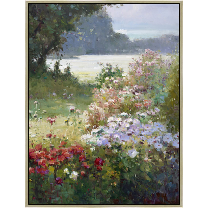 Garden By The Inlet Print, Brown, 42" H x 32" W