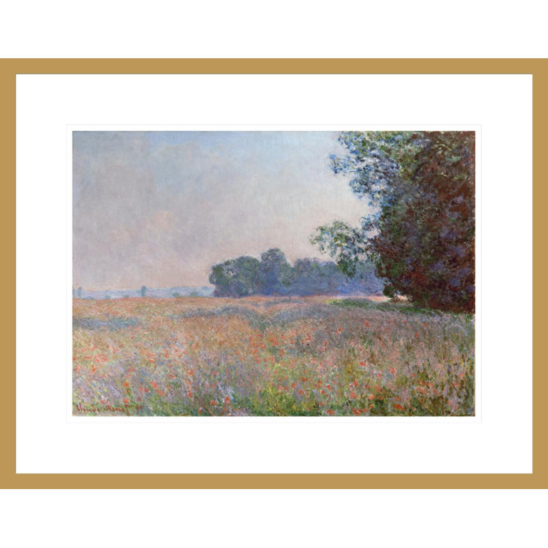 «Champ d'avoine» par Claude Monet, impression giclée sur cadre, H 17,11 po x l 21,75 po
