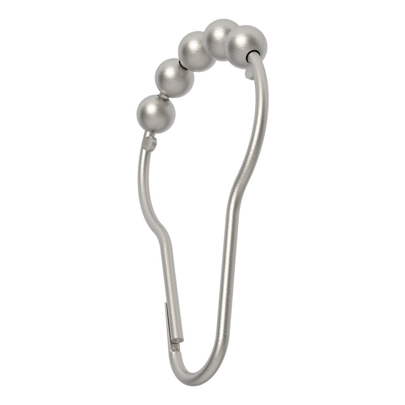 Universal Shower Curtain Rings, Satin Nickel