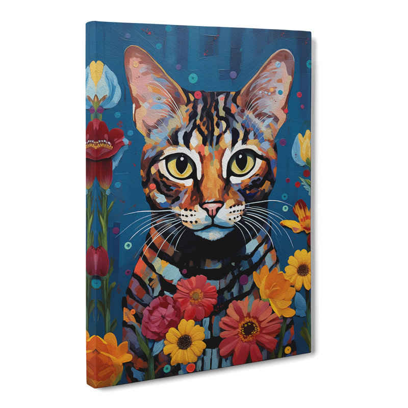 Bengal Cat Expressionism - Print, 76cm H x 50cm W x 3cm D
