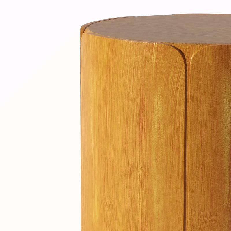 Table d'appoint intérieure ronde 19,29 "H, Naturel