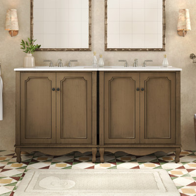 Ensemble de meuble-lavabo double 60 po