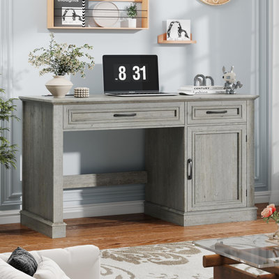 Farmhouse 47" Executive Desk With Charging Station