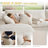 L-Shape 4-Seat Sectional Sofa With Ottoman, 110" Wide, No-Assembly Cloud-Style Design, High-Density Boneless Compression Foam, White-1720924416