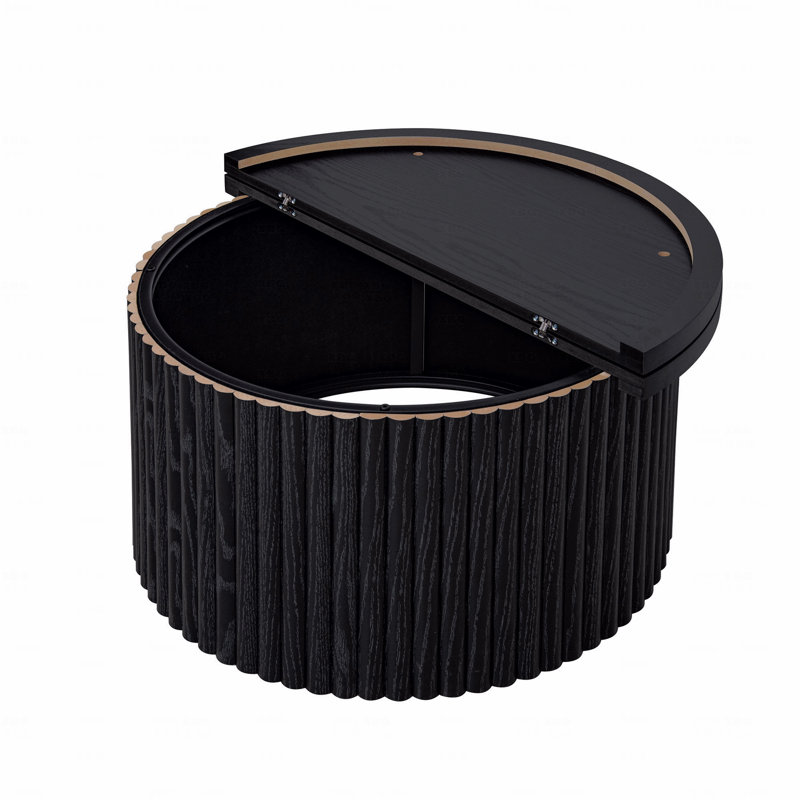 Table basse, table basse ronde, tables d'appoint modernes, Noir