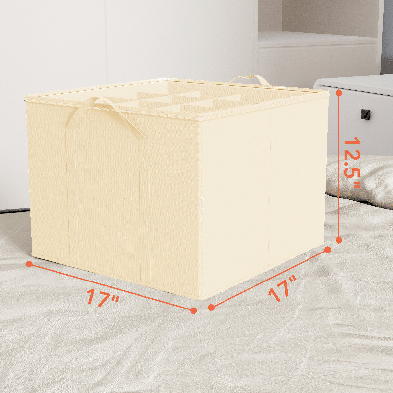 Shoe Organizer for Closet, 2 Pack Foldable Shoe Storage Containers with Adjustable Dividers, Fits 16-32 Pairs for Home and Closet Organization