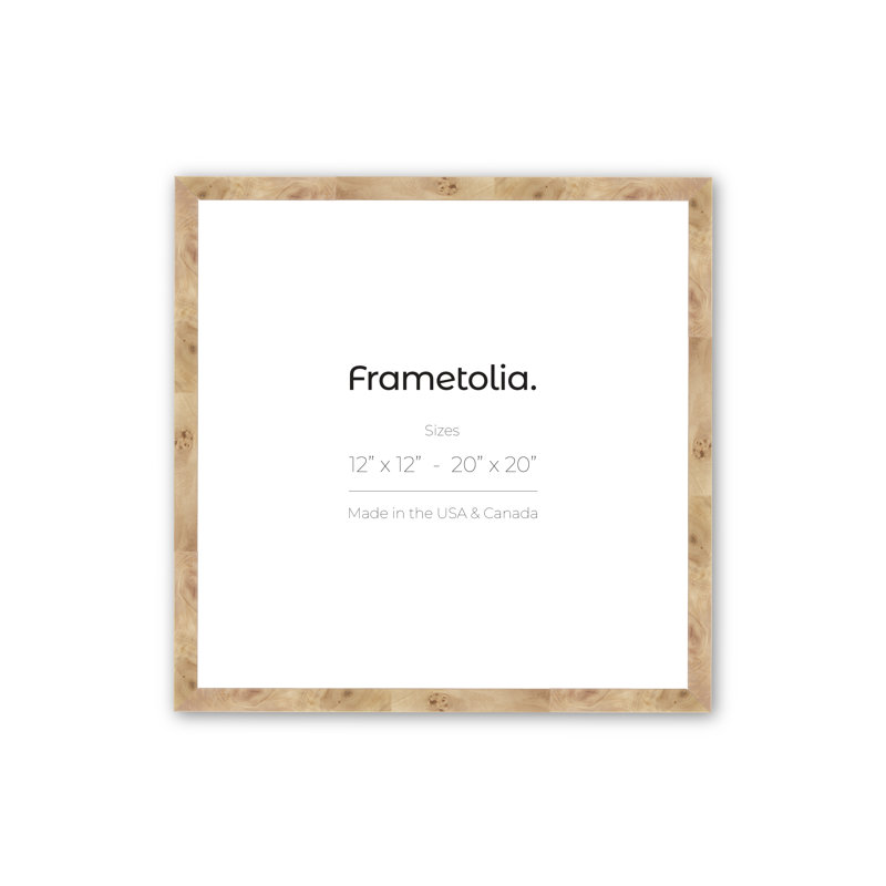 Medium Width Burlwood Solid Wood Single Picture Frame, Brown