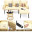 Patio Furniture Set Conversation Rattan Set With L-Shaped Lounge Seat With Soft Pillow Cushion