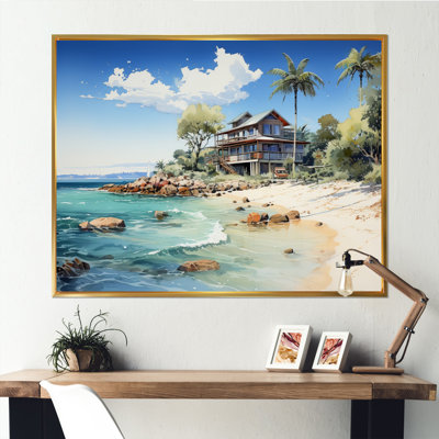 «Seven Mile Beach III», reproduction sur toile encadrée
