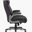 Chaise de bureau classique rembourrée en cuir reconstitué gris avec accoudoirs réglables, hauteur et pivot de 360 degrés, mobilier de bureau