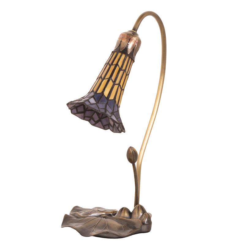 Angeleen Arched Table Lamp, Beige/Purple