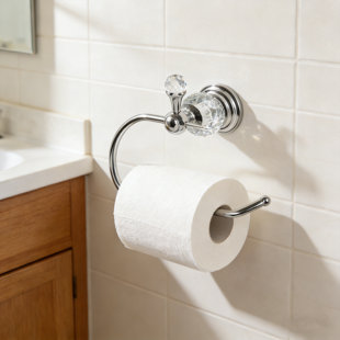 Multi-Use Toilet Paper Holder & Towel Rack - Metal, Adhesive/Drill Mount, Fits Standard & Jumbo Rolls, Bathroom Organizer