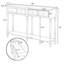 Table de canapé rétro avec tiroirs de rangement - mobilier d'entrée rustique, pieds fuselés, design élégant-1040389874