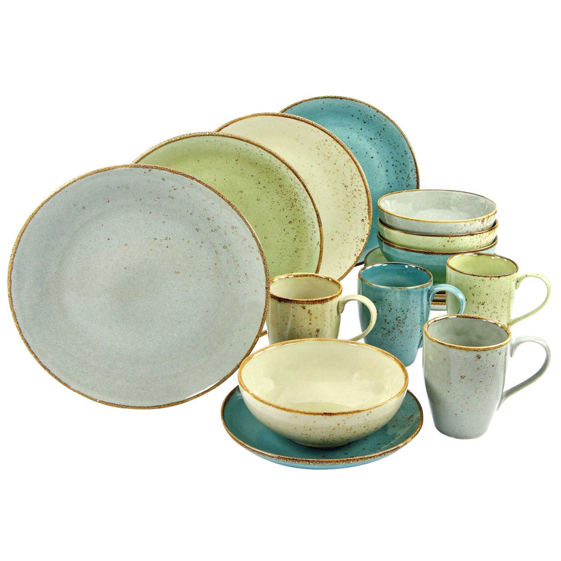 NATURE COLLECTION 16 Piece Dinnerware Set, Service for 4