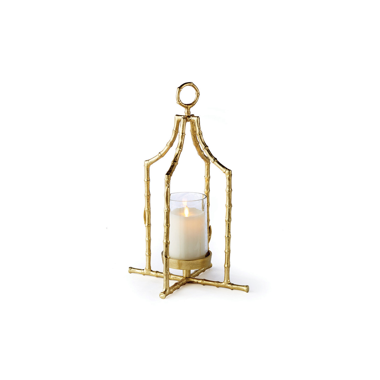 Metal Tabletop Hurricane, 19.5" H x 8.5" W x 8.5" D