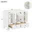 Meuble-lavabo de 36 po sans comptoir, armoire de rangement en bois massif seulement, meuble-lavabo autoportant avec 4 portes à fermeture douce et 2 tiroirs-115302027
