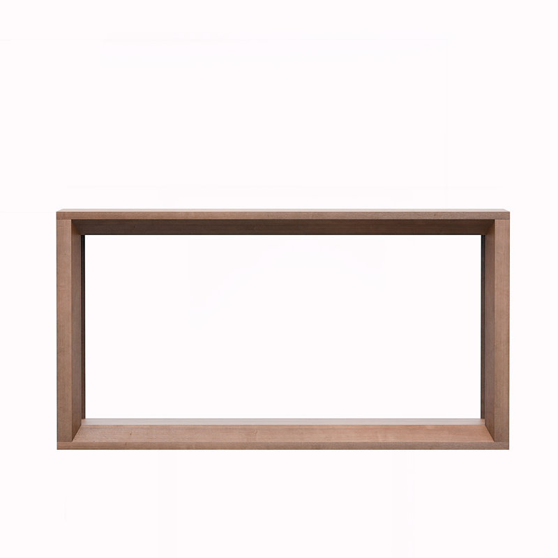 60" Rectangular Solid Wood Veneer Console Table, Dark Brown