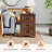 End Table Nightstand Bedroom Storage w/ 3 Drawers & Wood Slide-1086909939-1086909903