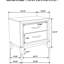 Table de chevet 2 tiroirs Grey Oak