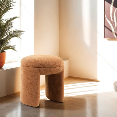 Banc de table contemporain en similicuir brun avec tabouret d'appoint, l 18 po x P 18 po x P 19,5 po, bois massif, 1 pièce pour le tissu de l'espace principal, 18 po de largeur, profondeur, 19,5 po de hauteur, salon