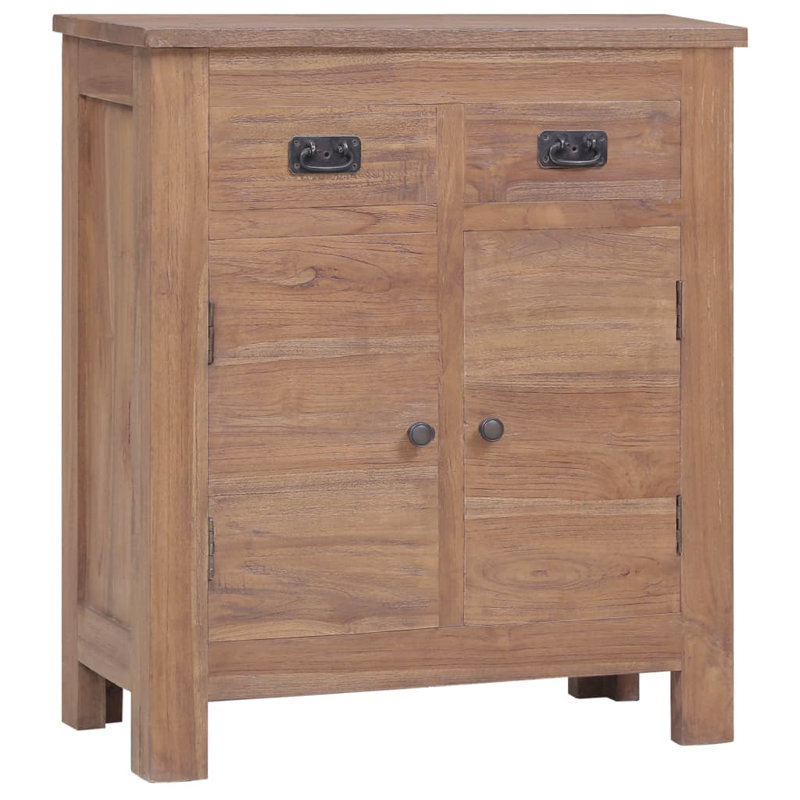 Sideboard 25.6" x 11.8" x 29.5" Solid Teak Wood