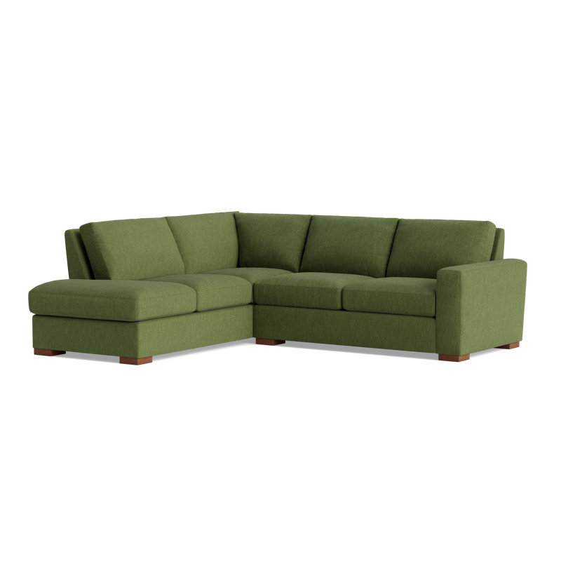 Couch Potato Sectional, Left Hand Facing, Performance Weave - Basil
