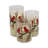 Battery Operated LED Red Cardinals Hurricane Candles - 3 Count