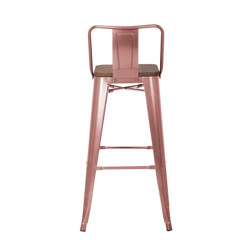Julianne Counter Stool with Metal Frame, Copper