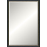 Distressed Black Old World Mirror