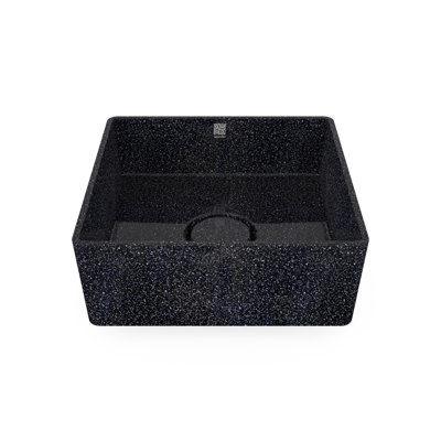 Woodio Cube40 15.748'' Wood Square Bathroom Sink