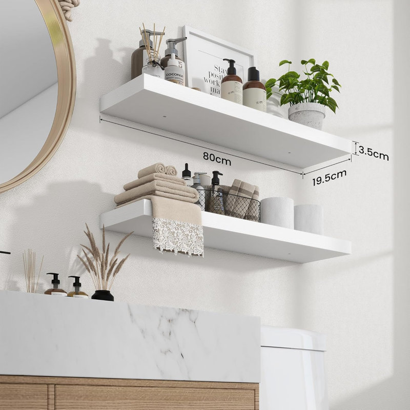 MDF Floating Shelf, White