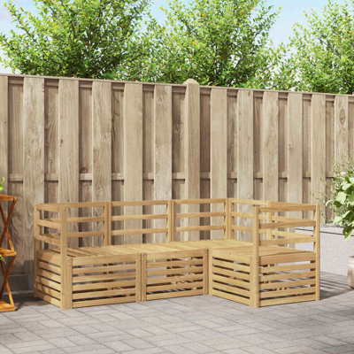 185.5cm Wide Patio Sectional Set