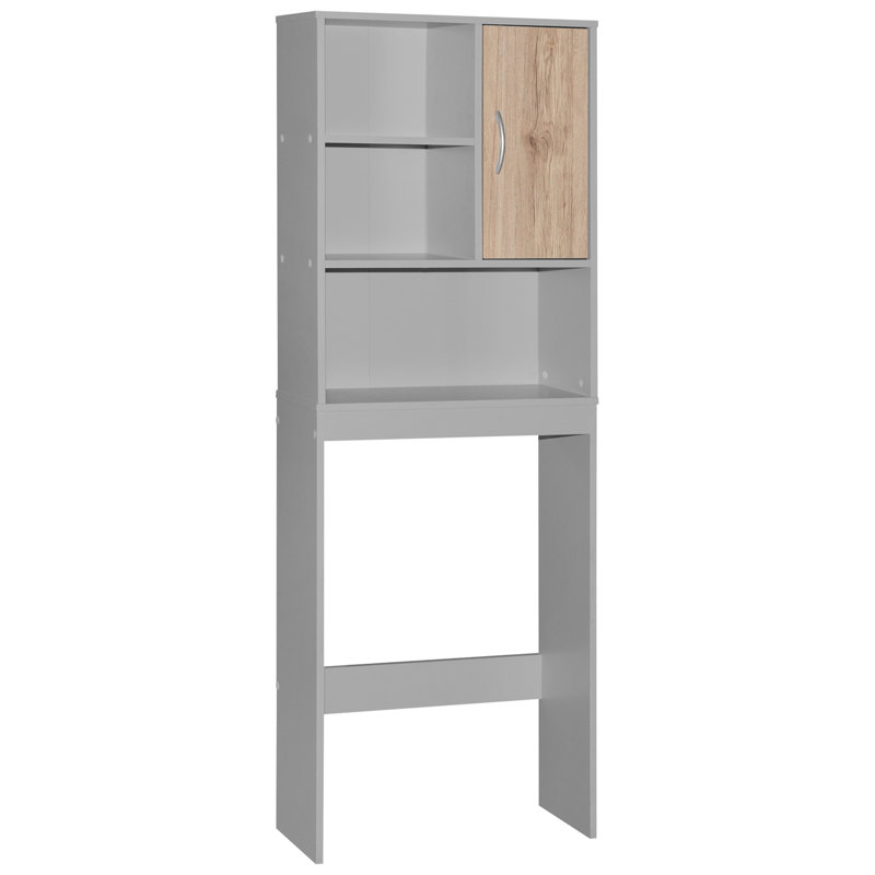 Over The Toilet Storage, Light Gray/Natural Oak
