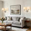 Éclairage de salle de bain à intensité variable 2 lumières 16 "avec abat-jour en lin-129914347-133144549-133144553