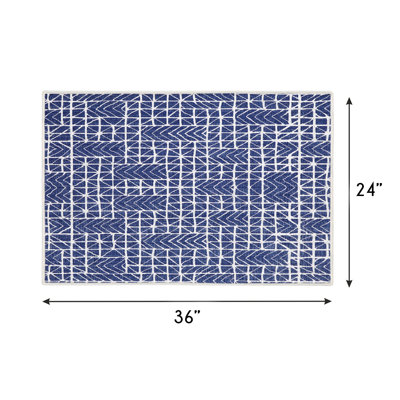 Higinio Geometric Non-Skid Kitchen Mat