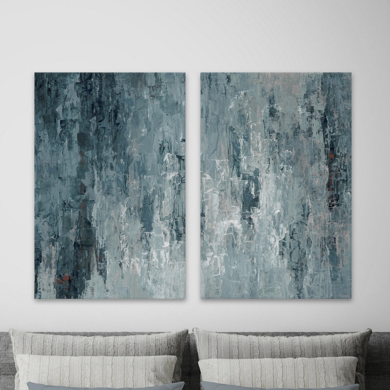 « tainted blues foncé », une image multi-pièces sur toile, H 12 po x l 8 po x P 1,5 po