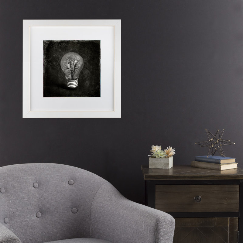 « the tree », reproduction d’impression sur toile, H 16 po x l 16 po x P 0,5 po, Blanc, Cadre blanc