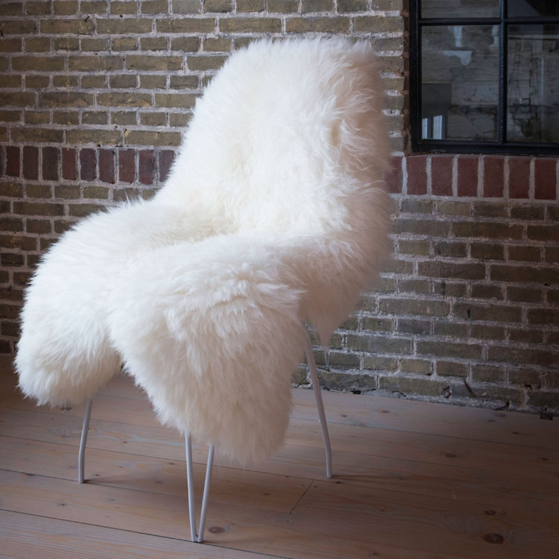 Toby Solid Colour Sheepskin 65cm X 115cm Area Rug