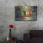 «Red & Green Café» par Haixia Liu, art mural en métal-2024844142