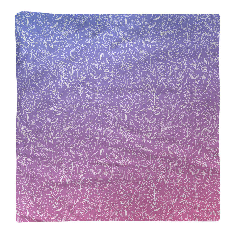 Serviette en coton Ditsy, H 0,1 po x l 22 po x P 22 po, Bleu / Rose, Sergé de polyester