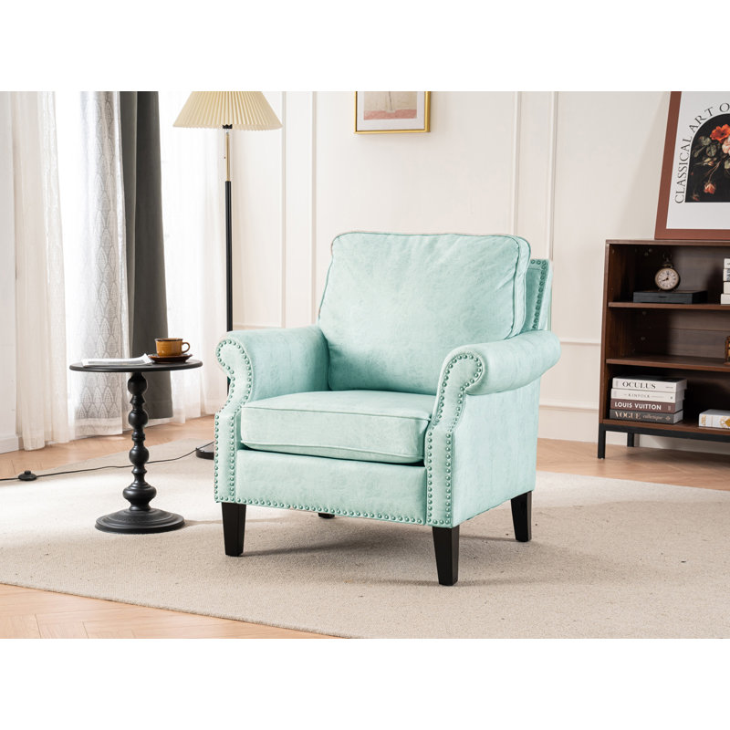 Fauteuil Bettejean, Mélange de polyester vert clair