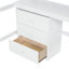 Wood Twin Size Loft Bed With Desk, Blackboard, Storage Box, Shelf And 3 Drawers, Grey-532810580