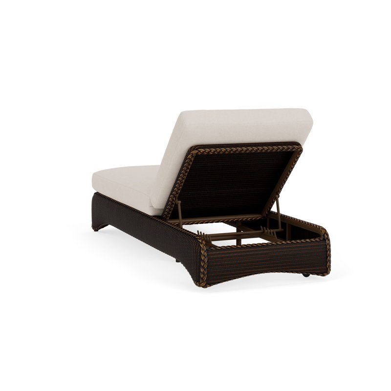 Loom Outdoor Chaise Lounge, Mink, Canvas Canvas