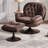 Zenon Velvet Swivel Accent Chair with Ottoman-991307800